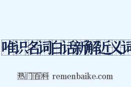 唯识名词白话新解近义词是什么意思的图片